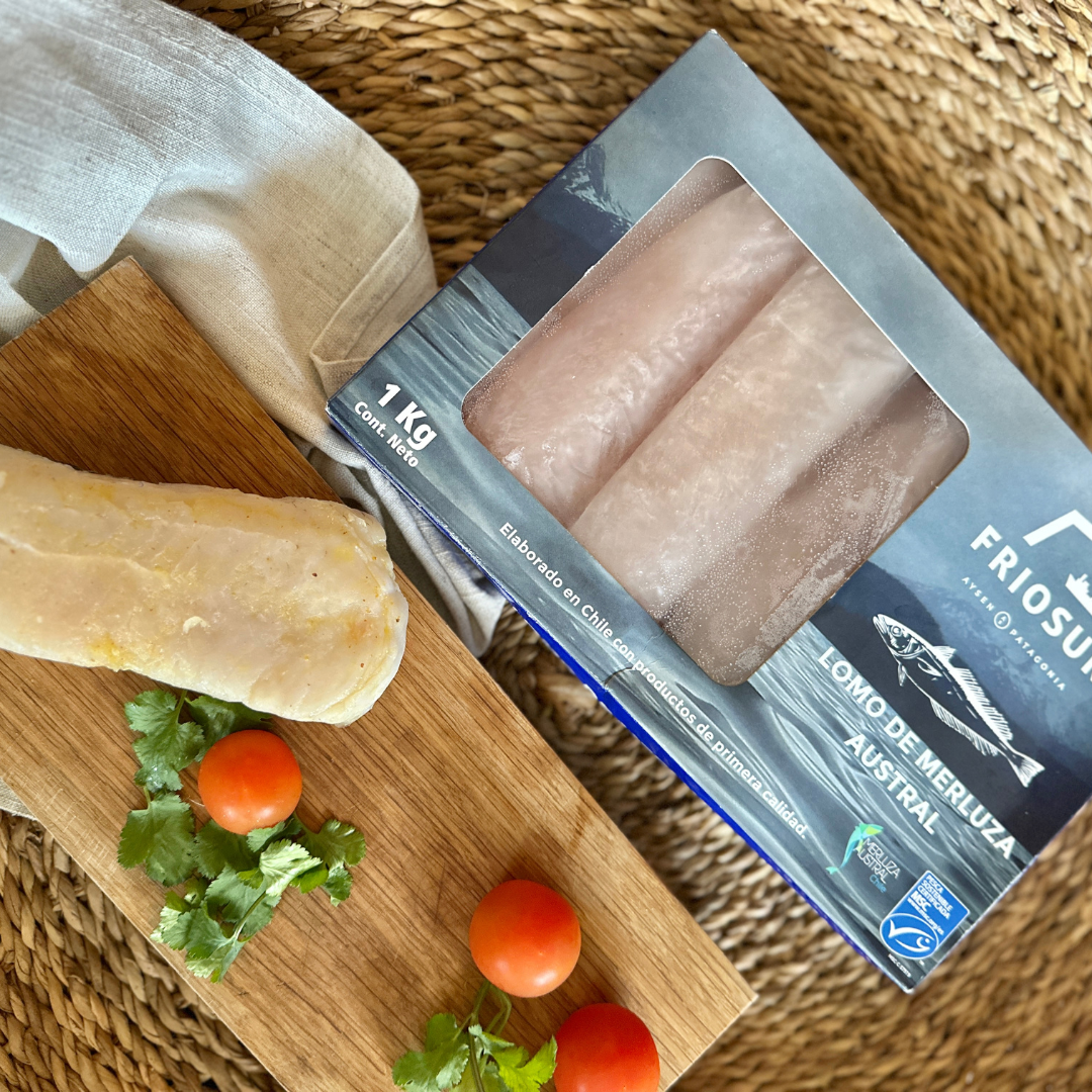 Caja de 5 a 7 Lomos de Merluza Austral (1 kg)