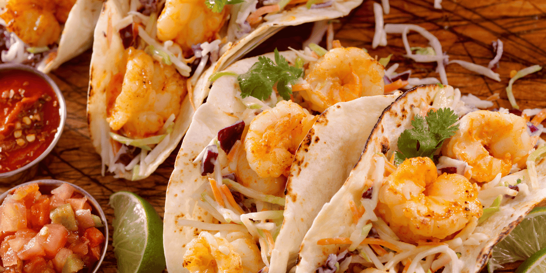 Tacos de  camarones veraniegos