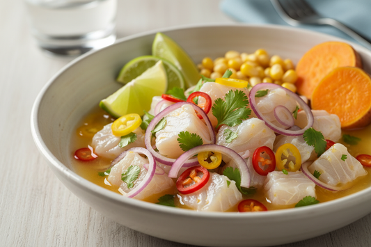 Reineta marinada estilo ceviche